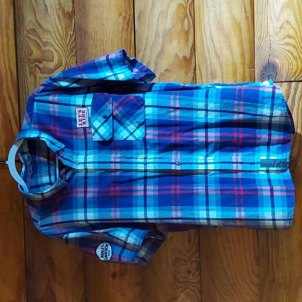 Men's Harley-Davidson short sleeve shirt, 2xl, lightweight breathable material